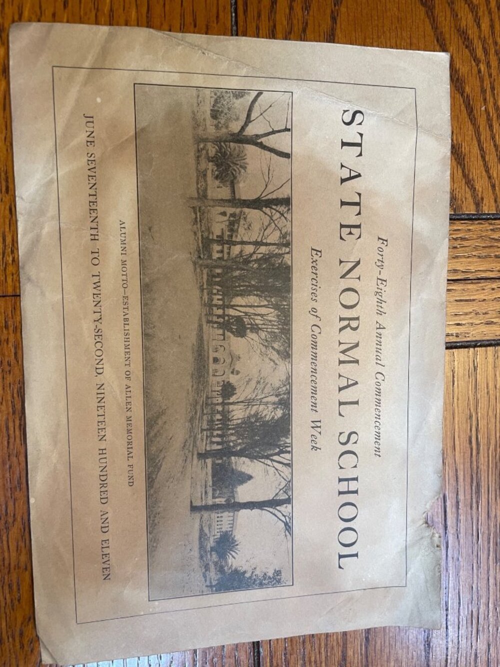 1911 San Jose CA State Normal School 48th Commencement Program SJSU